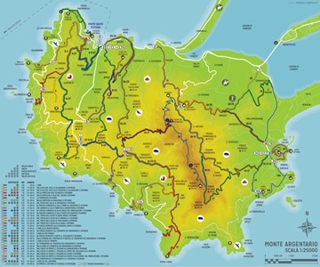 mappe sentieri trekking argentario